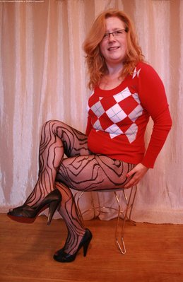 tights over a natural red bush